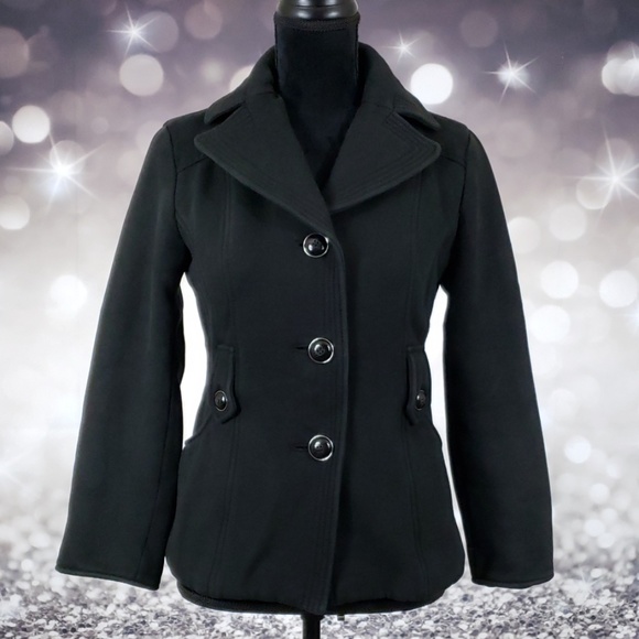 Kenneth Cole Reaction Jackets & Blazers - Kenneth Cole Reaction Small Black Peacoat